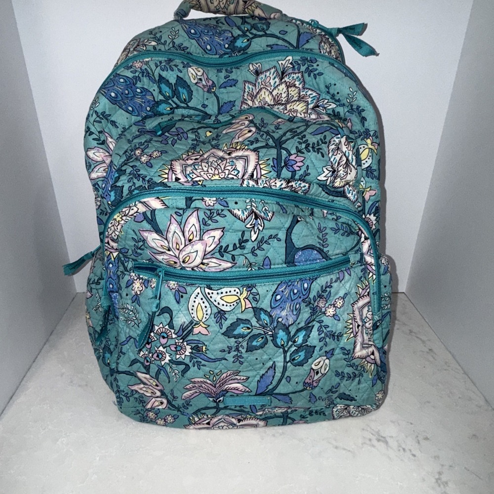 Vera Bradley Campus Laptop Backpack Retired Bag Floral Handbag Padded